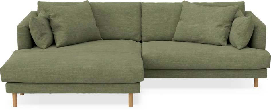 Harper - 4-sits med schäslong XL vänster - Grön