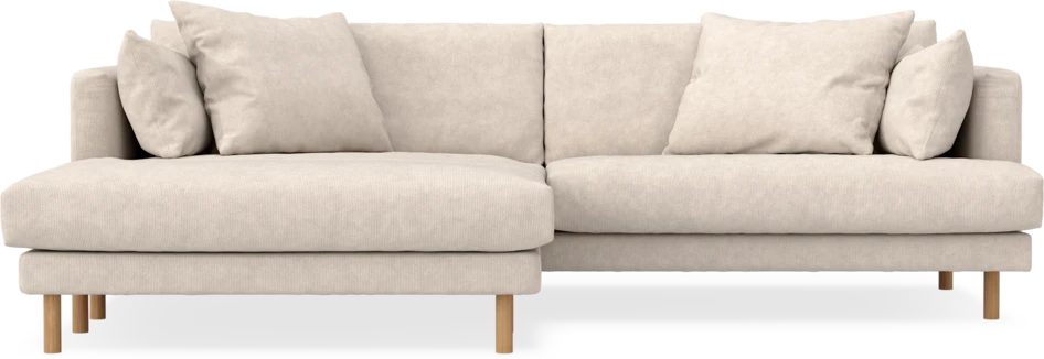 Harper - 4-sits med schäslong XL vänster - Vit