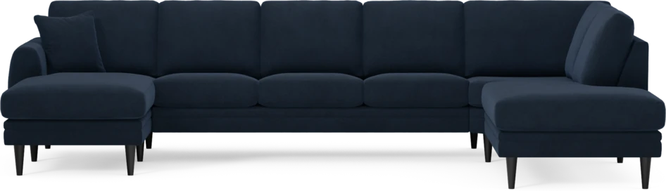 Eden - 3-sits soffa med schäslong vänster och divan höger - Blå