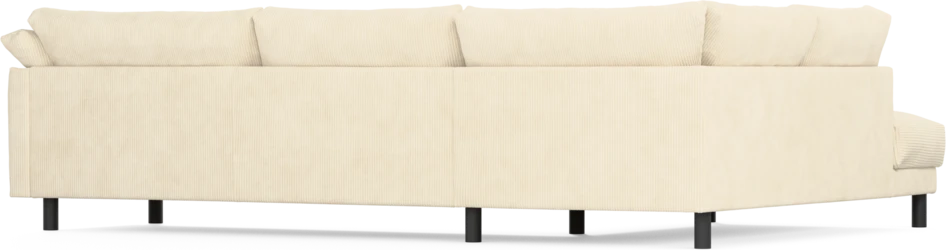 Cherrie - 3-sits soffa med divan vänster, fast klädsel - Vit