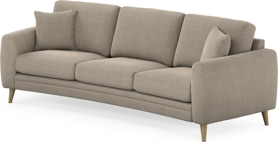 Eden - 3-sits soffa svängd - Beige