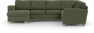 Friday - Hörnsoffa, 3+2-sits med schäslong vänster - Grön