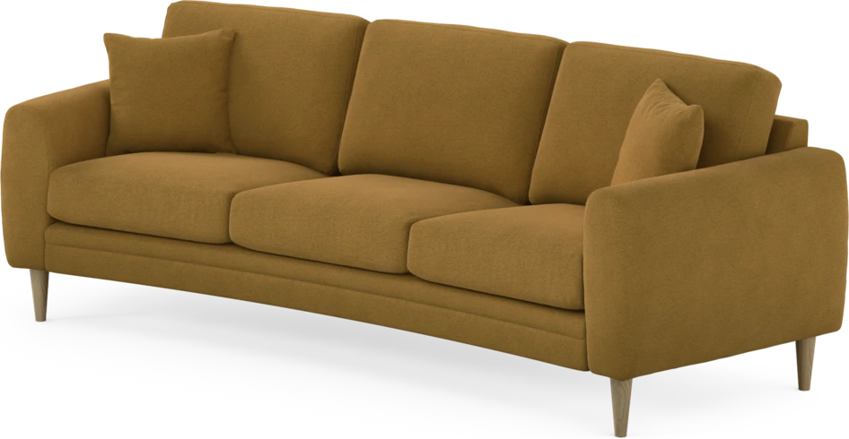 Eden - 3-sits soffa svängd - Gul