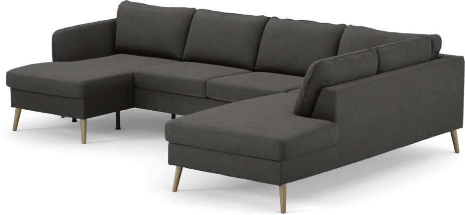 County - 3-sits soffa med schäslong vänster och divan höger - Grå
