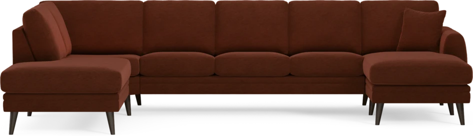 Eden - 3-sits soffa med divan vänster och schäslong höger - Orange