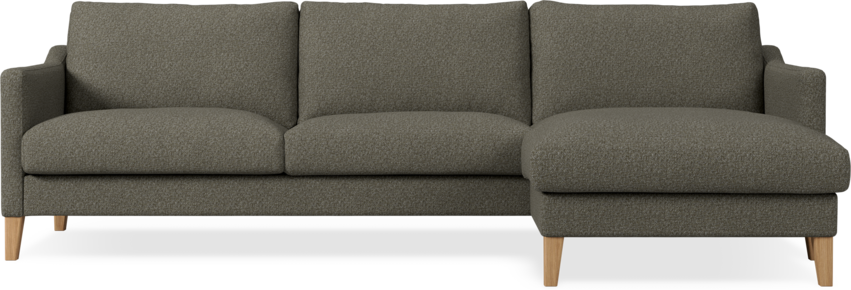 Winston - 3-sits soffa med schäslong, vändbar - Brun