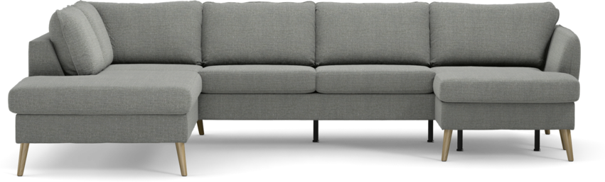 County - 3-sits soffa med divan vänster och schäslong höger - Grå
