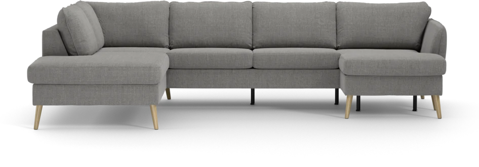 County - 3-sits soffa med divan vänster och schäslong höger - Grå