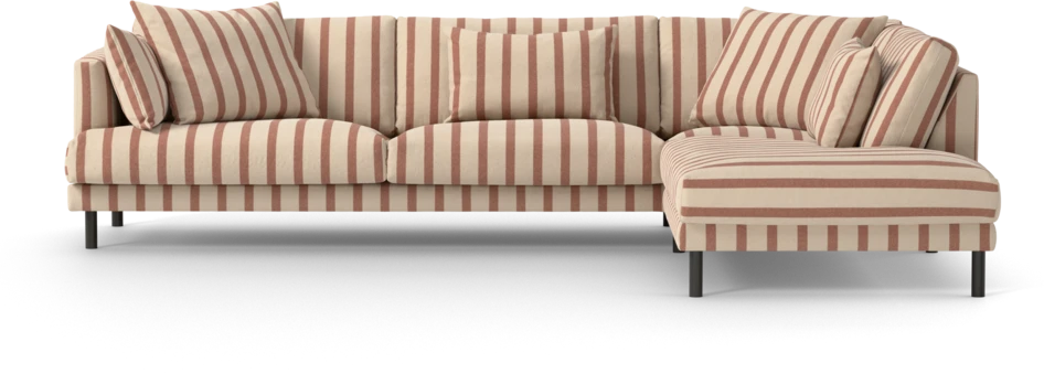 Harper - 3-sits soffa med divan höger - Flerfärgad
