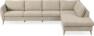County - 3-sits soffa med divan höger - Beige