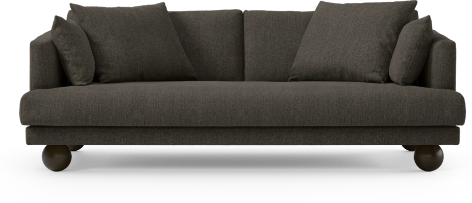 Harper - 3-sits soffa, hel dyna - Brun