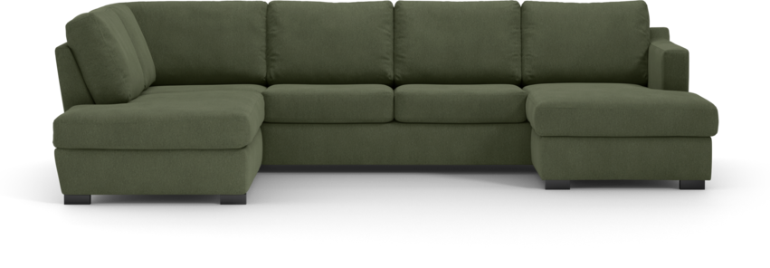 Friday - 3-sits soffa med divan vänster och schäslong höger - Grön