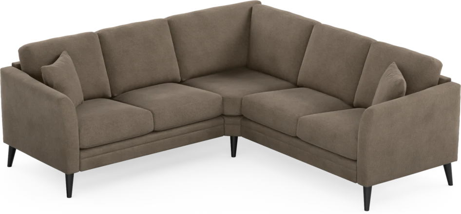 Eden - Hörnsoffa, 2+2-sits - Brun