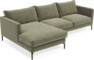 Impression Delux - 3-sits soffa med schäslong vänster - Grön