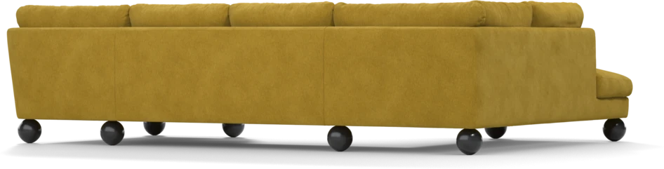 Madison - 2-sits soffa med divan vänster och schäslong höger - Gul