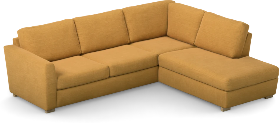 Friday - 2,5-sits soffa med divan höger - Gul