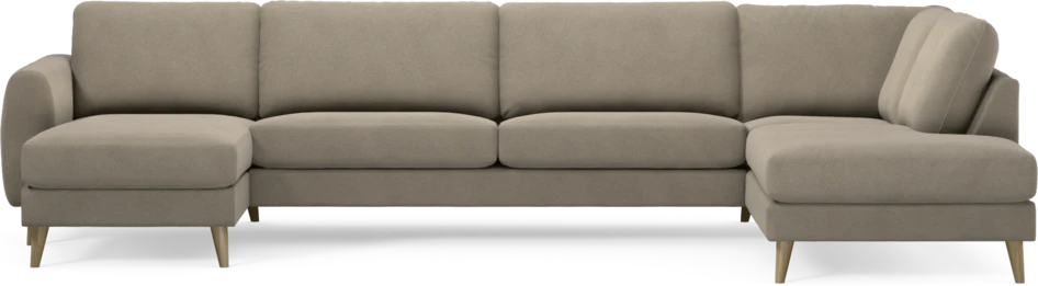 Bridge - 3-sits soffa med schäslong vänster och divan höger - Beige