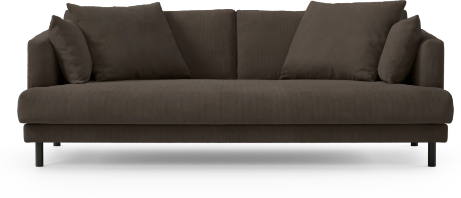 Harper - 3-sits soffa, hel dyna - Brun