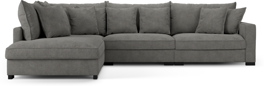Rossi - 3-sits soffa med divan vänster - Grå