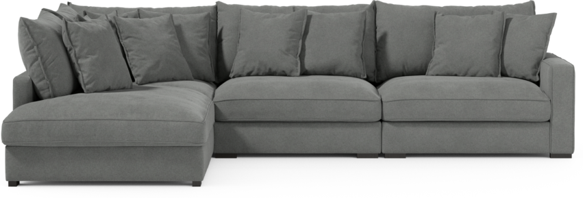 Rossi - 3-sits soffa med divan vänster - Grå