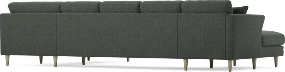 Eden - 3-sits soffa med schäslong vänster och divan höger - Grön