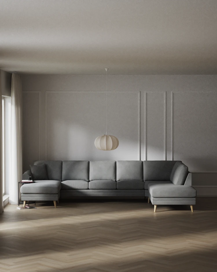 Eden - 3-sits soffa med schäslong vänster och divan höger - inspiration
