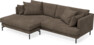 Harper - 4-sits med schäslong XL vänster - Brun