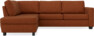 Friday - 2,5-sits soffa med divan vänster - Orange