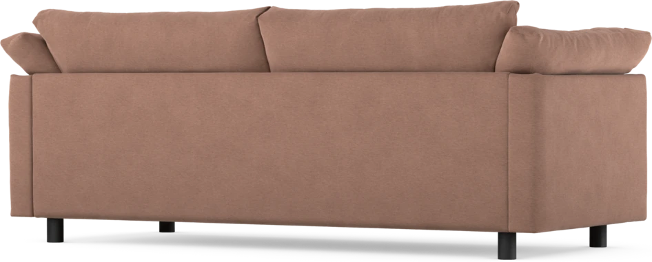 Cherrie - 2,5-sits soffa, hel dyna, fast klädsel - Rosa