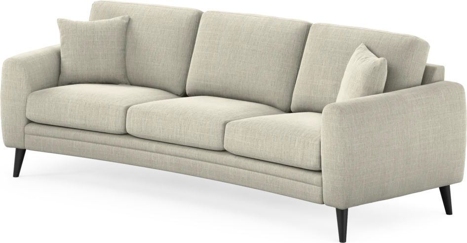 Eden - 3-sits soffa svängd - Beige