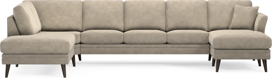 Eden - 3-sits soffa med divan vänster och schäslong höger - Beige