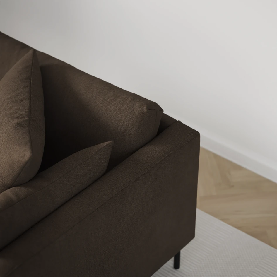 Harper - 3-sits soffa - Brun