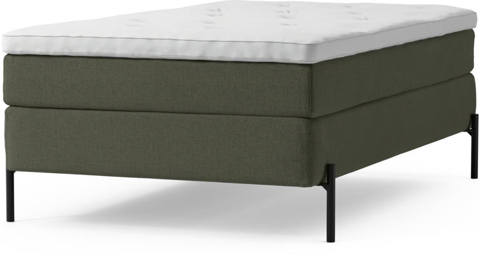 Delux Sense - Kontinentalsäng, enkelsäng 120 cm med bäddmadrass och sängben