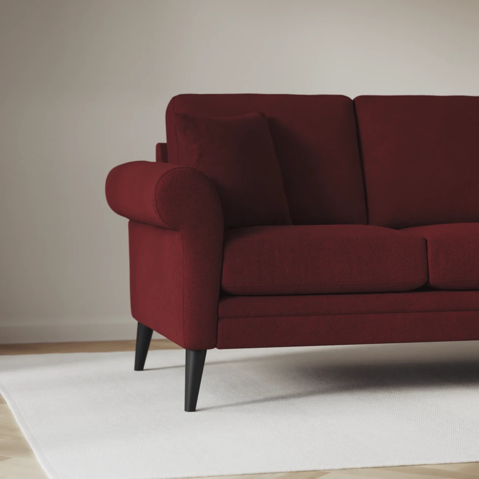 Eden - 2,5-sits soffa svängd - Röd