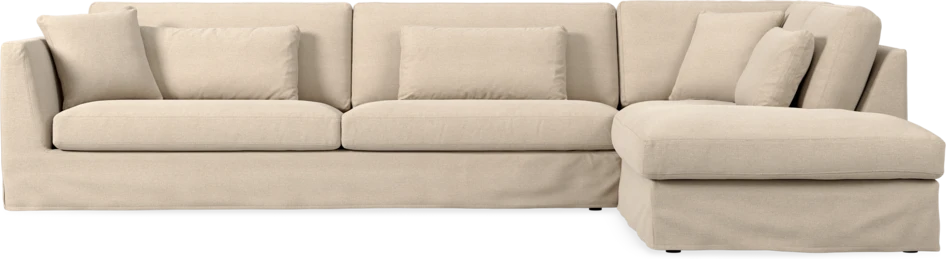 Willow - 4-sits soffa med divan höger, med kappa - Beige