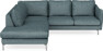 Madison - 2-sits soffa med divan vänster - Turkos