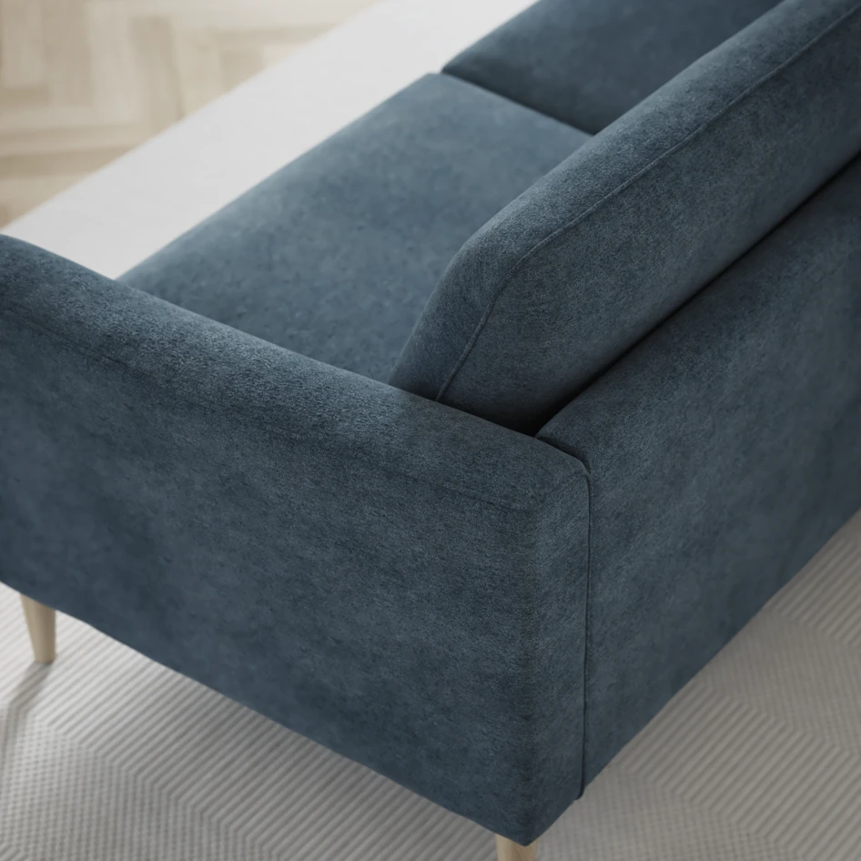 Bridge - Hörnsoffa, 2+3-sits med schäslong höger - Blå