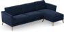 Bridge - 3-sits soffa med schäslong höger - Blå