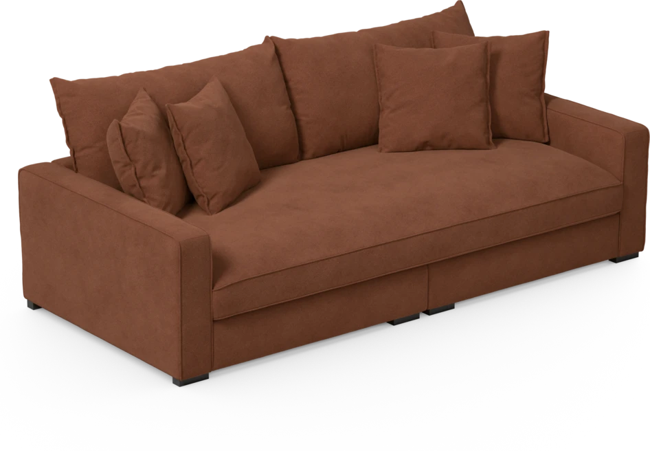 Rossi - 3-sits soffa, hel dyna - Orange