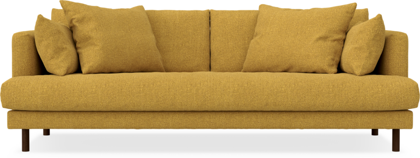 Harper - 3-sits soffa, hel dyna - Gul