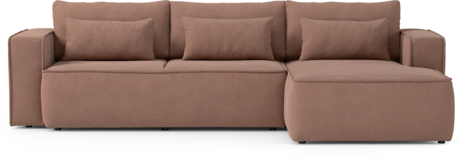 Ide - Bäddsoffa 3-sits med schäslong höger - Rosa