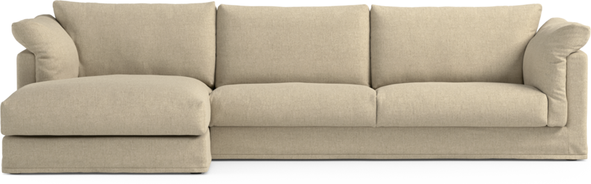 Cherrie Klädsel - Klädsel till 3-sits soffa med schäslong vänster - Beige