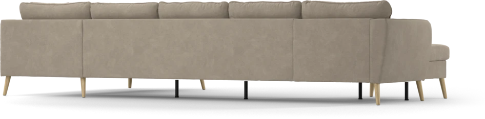 County - 4-sits soffa med schäslong vänster och divan höger - Beige