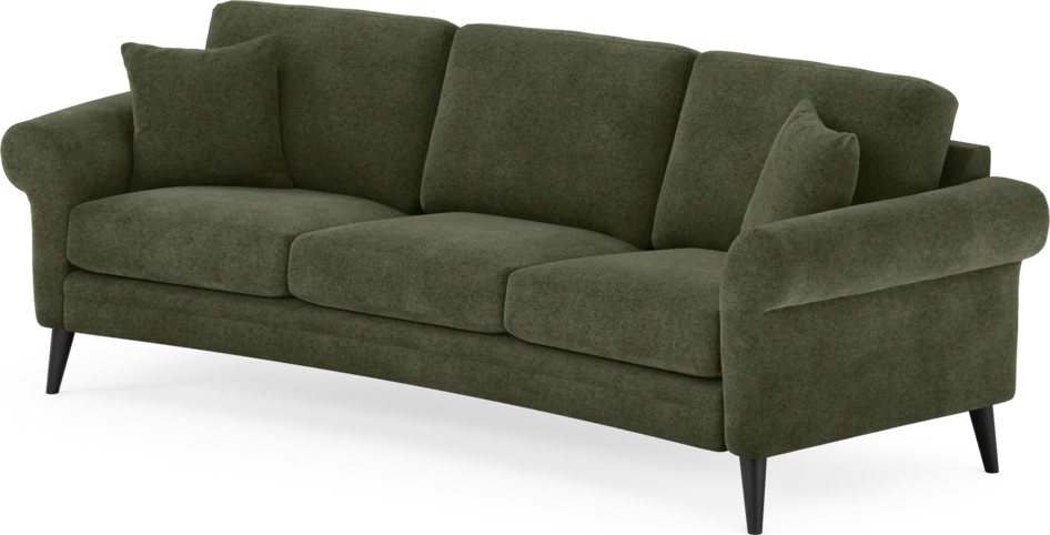 Eden - 3-sits soffa svängd - Grön