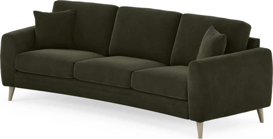 Eden - 3-sits soffa svängd - Grön
