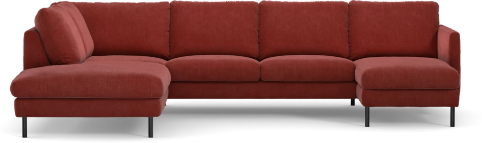 Madison - 2-sits soffa med divan vänster och schäslong höger - Rosa