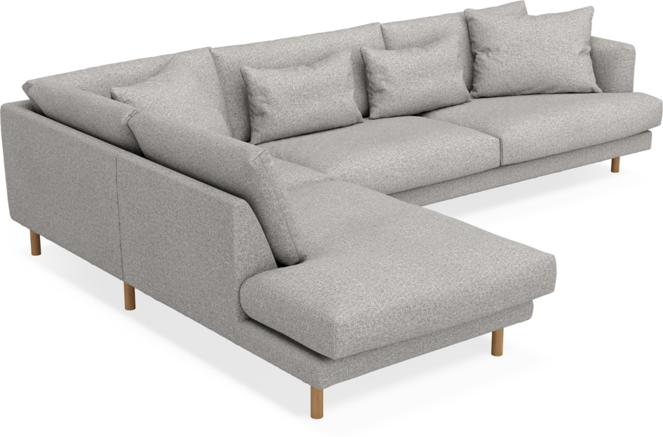 Harper - 3-sits soffa med divan vänster - Vit