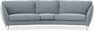 Madison - 3-sits soffa svängd, 90 cm - Blå