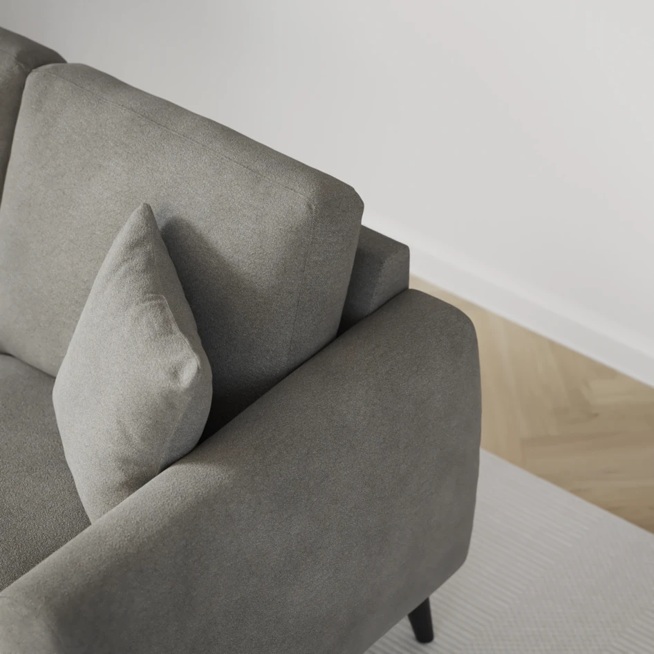 Eden - 3-sits soffa svängd - Grå