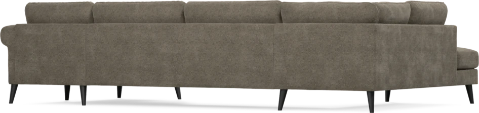 Bridge - 3-sits soffa med divan vänster och schäslong höger - Brun